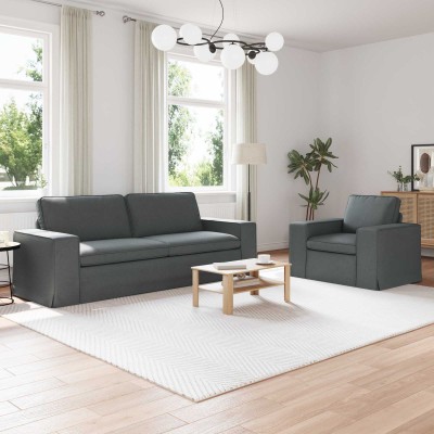 Sofa set 2 pcs Dark gray...