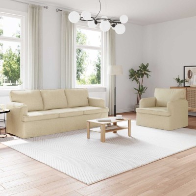Sofa set 2 pcs Cream 201 x...