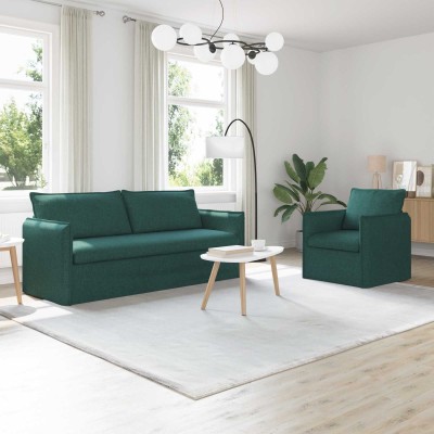 Sofa set 2 pcs Dark green...