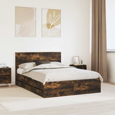 Bed frame Smoked oak 150 x...