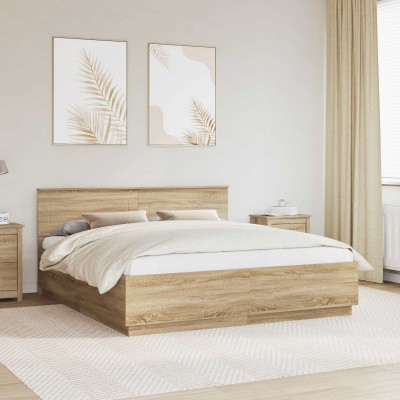 Bed frame Sonoma oak 200 x...