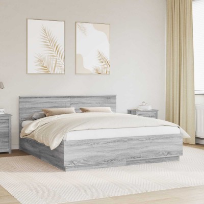 Bed frame Gray Sonoma 200 x...