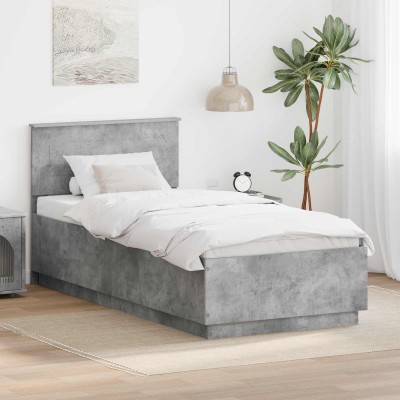 Bed frame Concrete gray 70...
