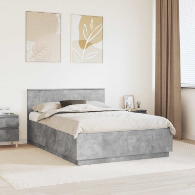 Bed frame Concrete gray 150...