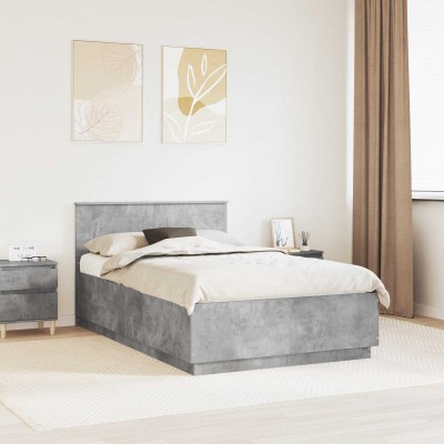 Bed frame Concrete gray 120...