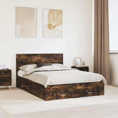 Bed frame Smoked oak 150 x...