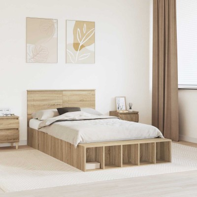 Bed frame Sonoma oak 135 x...