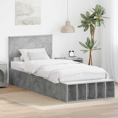 Bed frame Concrete gray 70...