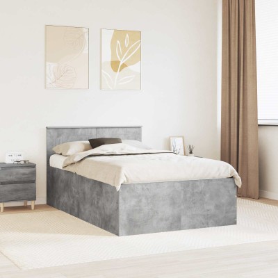 Bed frame Concrete gray 120...