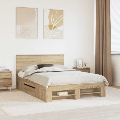 Bed frame Sonoma oak 150 x...