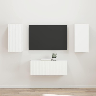 TV cabinet set 2 pcs White...