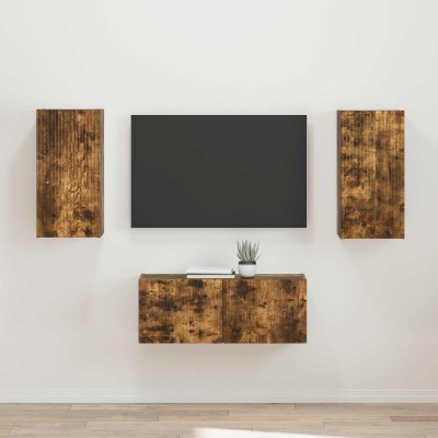 TV cabinet set 2 pcs Smoked...