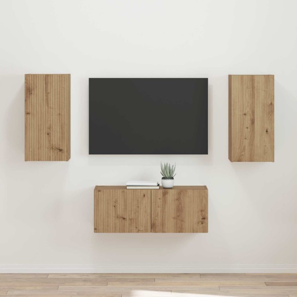 TV cabinet set 2 pcs Artisan oak