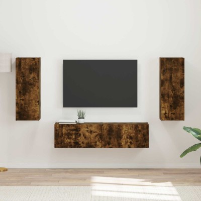 TV cabinet set 2 pcs Smoked...