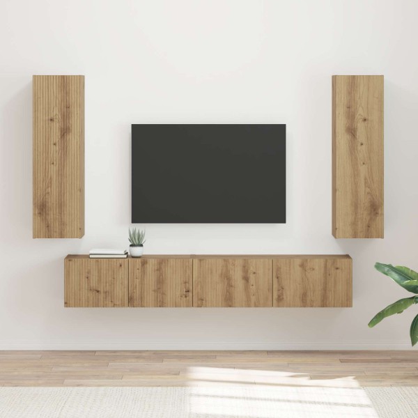 TV cabinet set 3 pcs Artisan oak