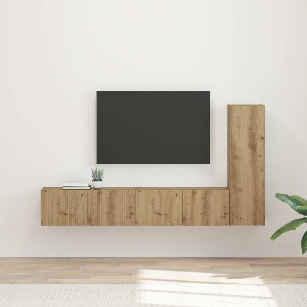 TV cabinet set 3 pcs Artisan oak