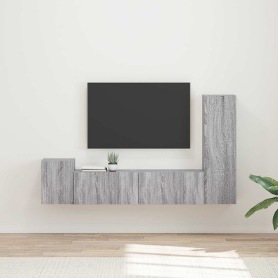 TV cabinet set 4 pcs Gray...