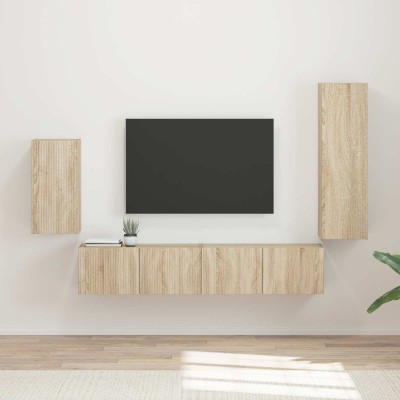 TV cabinet set 4 pcs Sonoma...