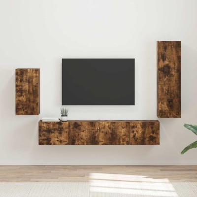 TV cabinet set 4 pcs Smoked...