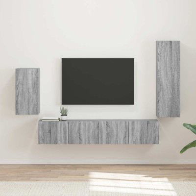 TV cabinet set 4 pcs Gray...