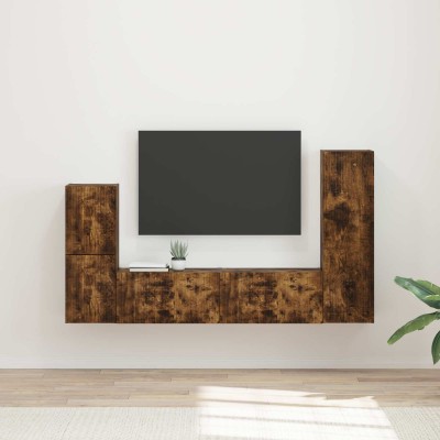 TV cabinet set 4 pcs Smoked...