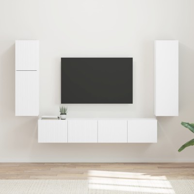 TV cabinet set 4 pcs White...