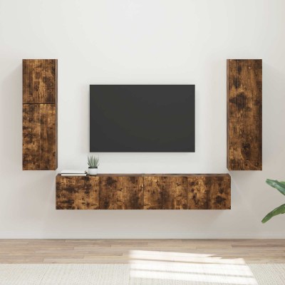 TV cabinet set 4 pcs Smoked...