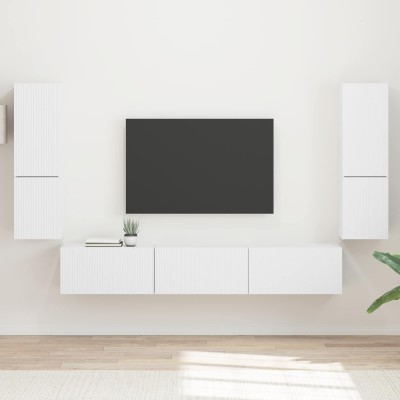 TV cabinet set 4 pcs White...
