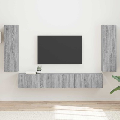 TV cabinet set 4 pcs Gray...