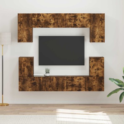 TV cabinet set 5 pcs Smoked...