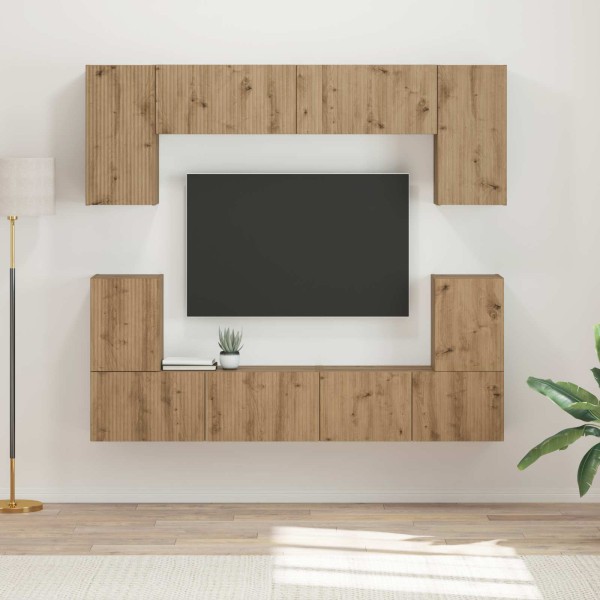 TV cabinet set 5 pcs Artisan oak
