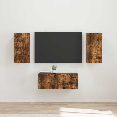 TV cabinet set 6 pcs Smoked...