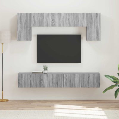 TV cabinet set 4 pcs Gray...