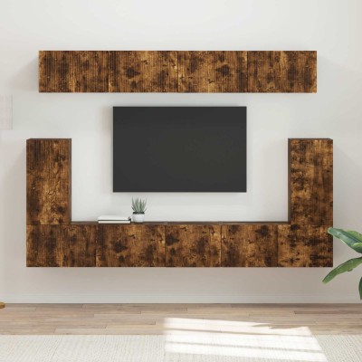 TV cabinet set 5 pcs Smoked...
