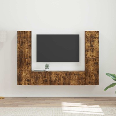 TV cabinet set 6 pcs Smoked...