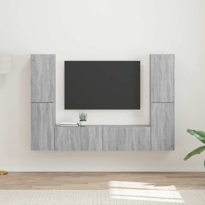 TV cabinet set 6 pcs Gray...