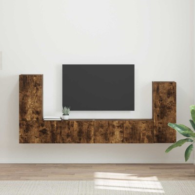 TV cabinet set 4 pcs Smoked...