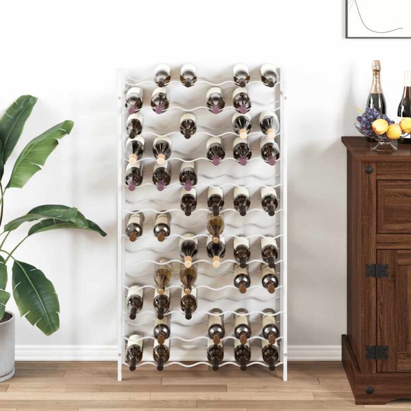 Wine holder for 72 bottles, white, metal
