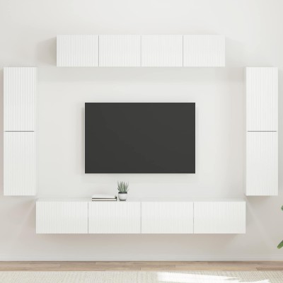 TV cabinet 8 pcs High gloss...