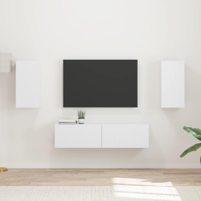 TV cabinet set 4 pcs White...