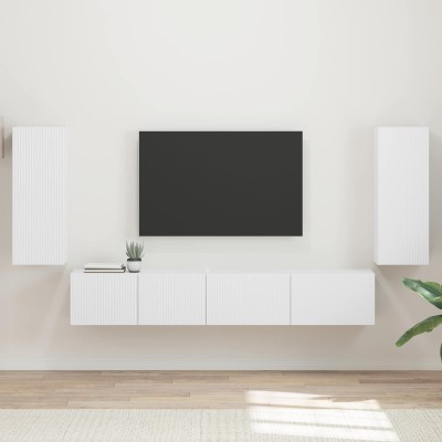 TV cabinet set 4 pcs White...