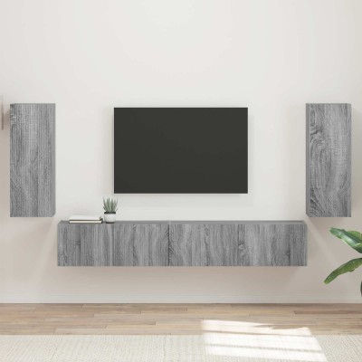 TV cabinet set 4 pcs Gray...
