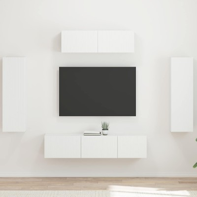 TV cabinet 5 pcs White
