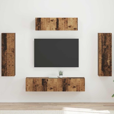 TV cabinet 5 pcs Old wood
