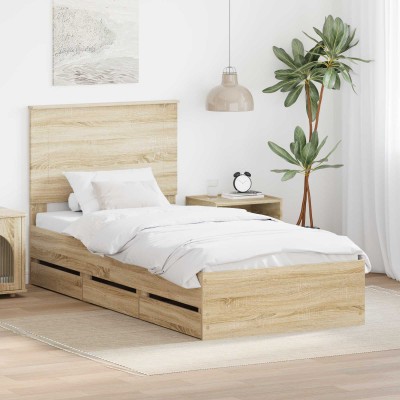 Bed frame Sonoma oak 75 x...