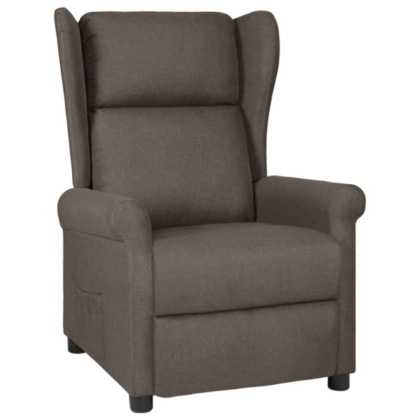Reclining chair, brown, fabric