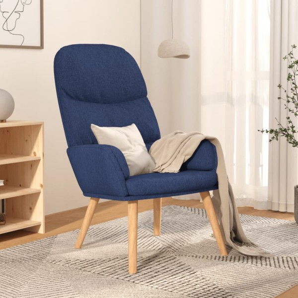 Lounge chair, blue, fabric