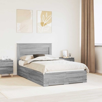 Bed frame with drawers and...