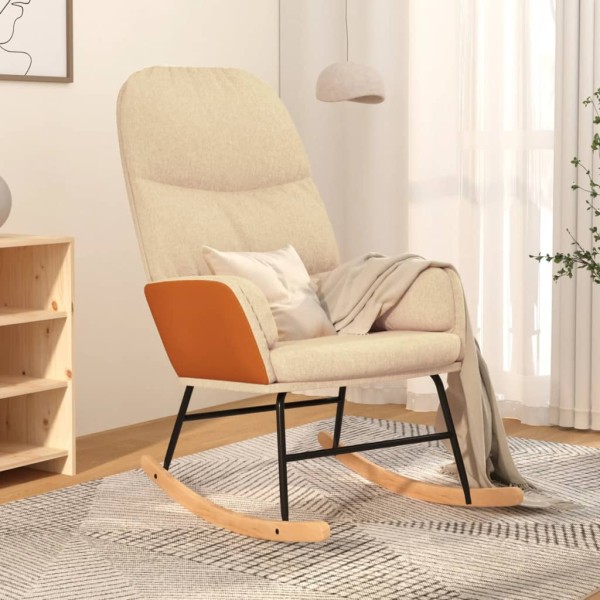 Rocking chair, cream color, fabric