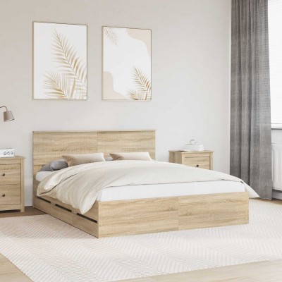 Bed frame Sonoma oak 160 x...